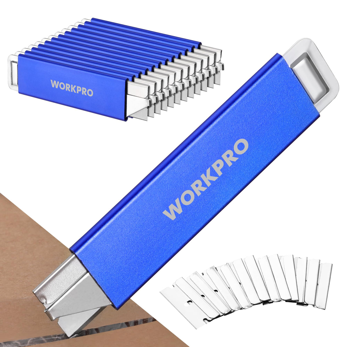 12-Pack Box Cutter Retractable, Blue