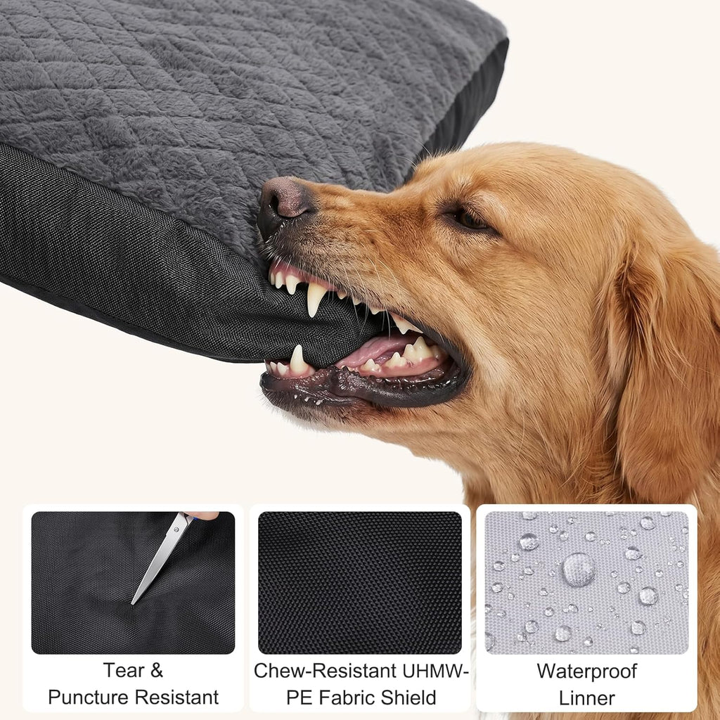 Indestructible Chew Proof Dog Beds for Large Sized Dogs, Durable Extra Large Dog Ded for Aggressive