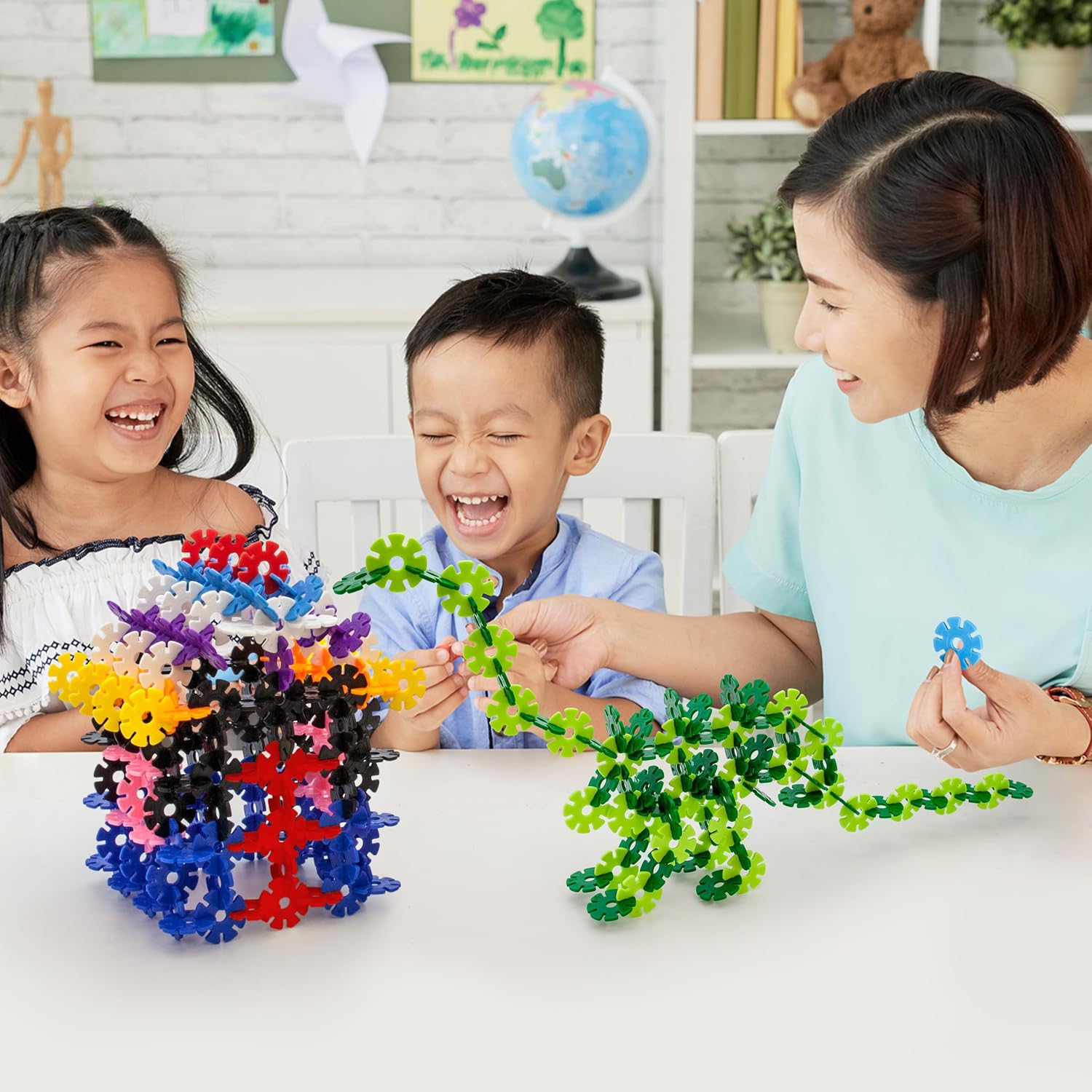 Building Chip Interlocking Disc Construction Blocks in Purple Color STEM Learning Early Education Toy Engineering