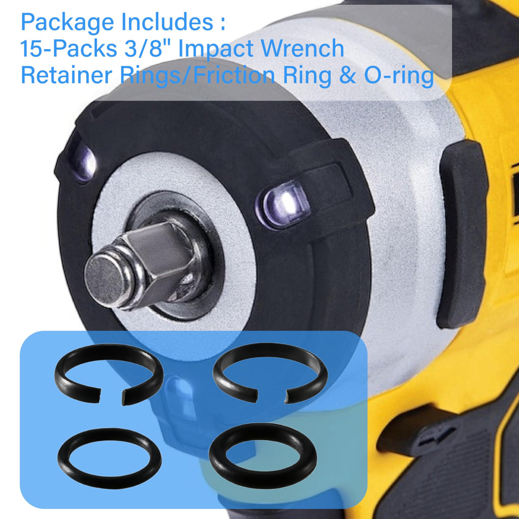 3/8" Impact Retaining Ring Clip with O-Ring Fit for Mmilwaukei Type Wrenche