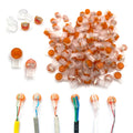 LIUJINCAN 100PCS UY2 K2 Gel-Filled Waterproof IDC Network Cable Telephone Wire Splice Connectors, Double-Blade Moisture Proof Butt for Weak Current Wire Connections