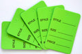 1000 Count Green Manila Tags, 1.85" x 1.25" Pre-Printed Unstrung