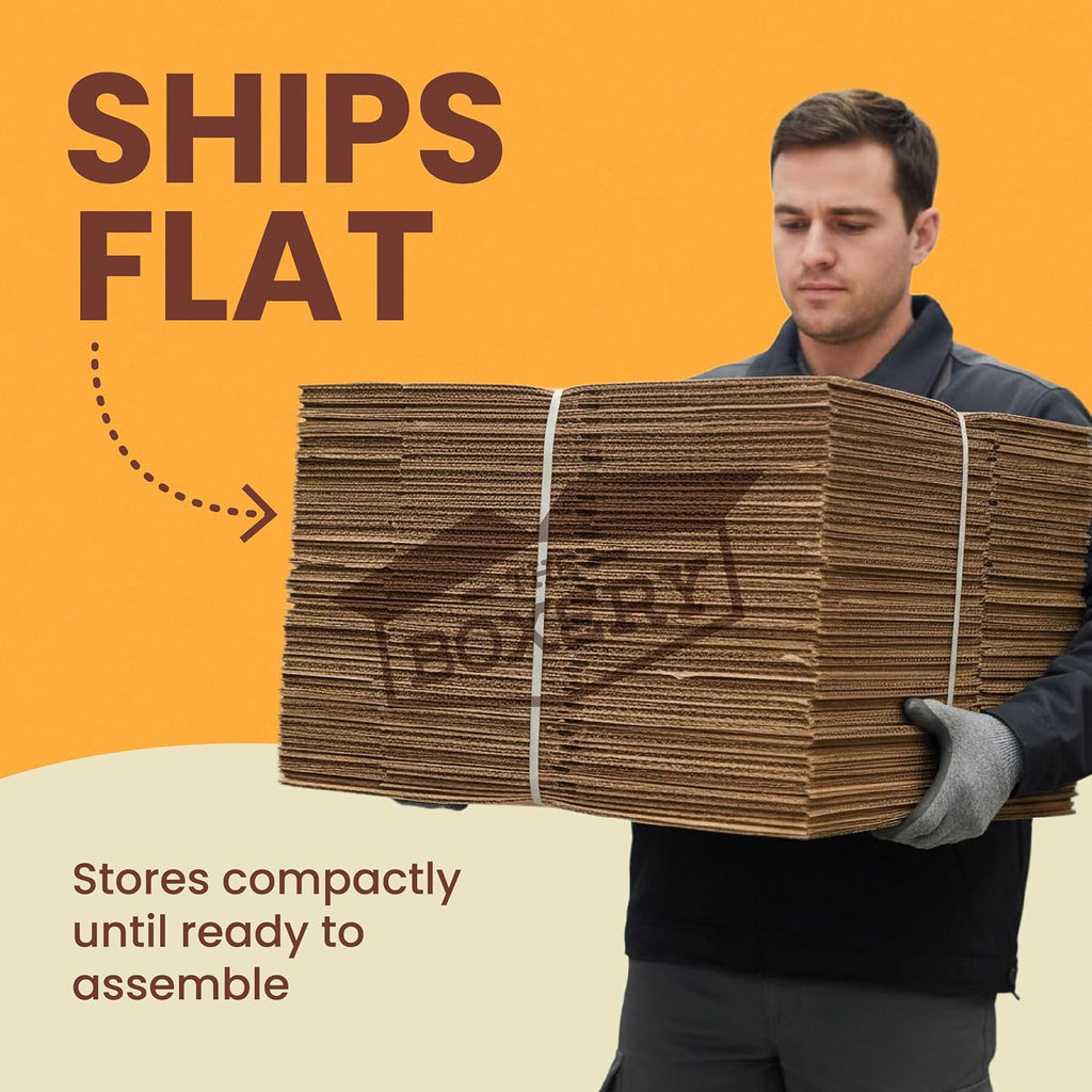 12"x12"x5" Corrugated Shipping Boxes 25-Pack
