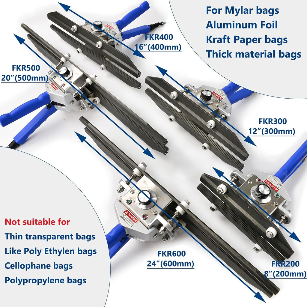 Crimp Heat Sealer, Mylar Bag Sealing Machine