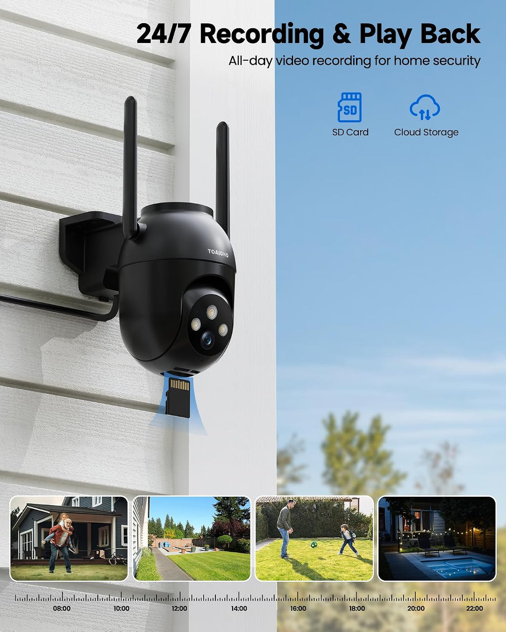 3MP Security Camera Outdoor Wired: Camera for Home Security Outdoor 2.4G/5G WiFi Homekit Dome Surveillance Video Cam