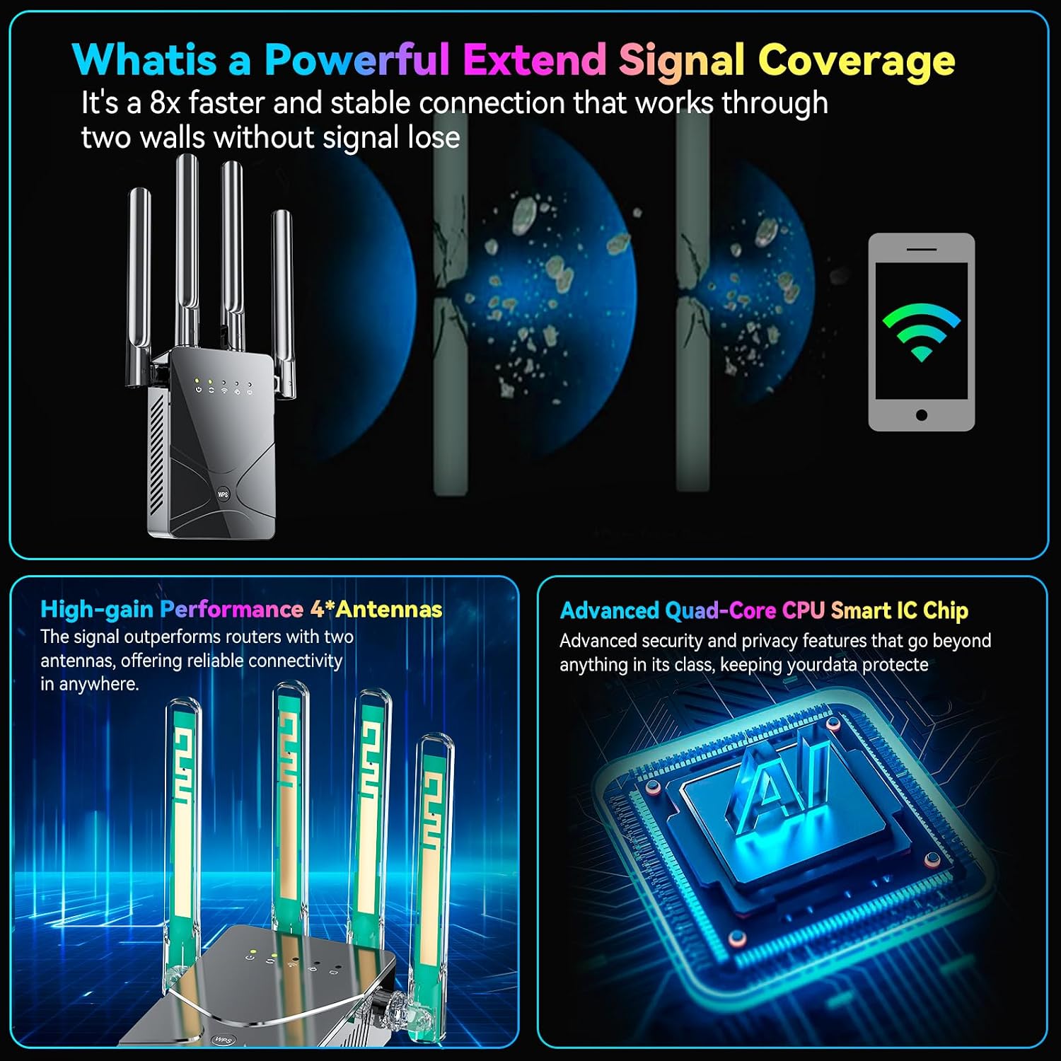 2026 WiFi Extender Signal Booster for Home,18888 Sq.ft WiFi Range Repeater | 97% Faster,Wireless Router Signal
