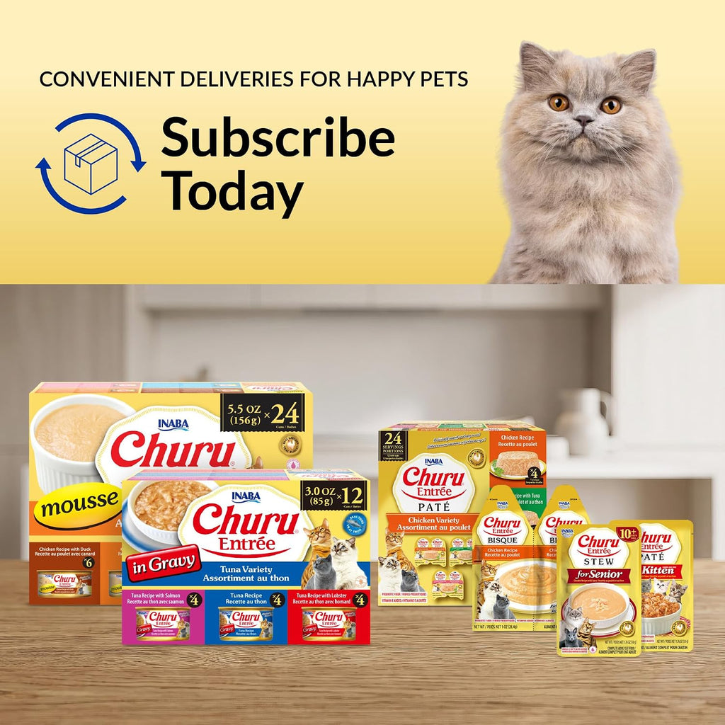 Churu Entree Pate Senior Wet Cat Food Cup, Chicken Tuna, 6ct
