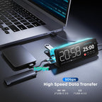 Laptop Docking Station, 7-in-1 USB C Docking Station with Screen, Multiple Built-in Apps, USB C Dock with HDMI