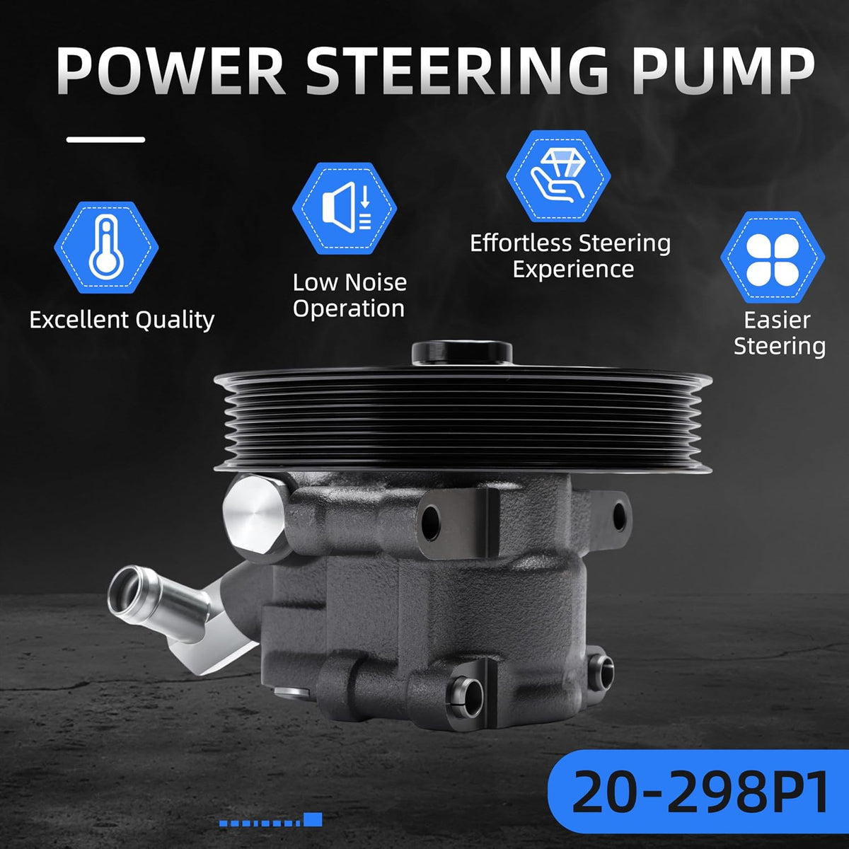 Power Steering Pump, 20-298P1, for Ford Crown Victoria 2004-2007