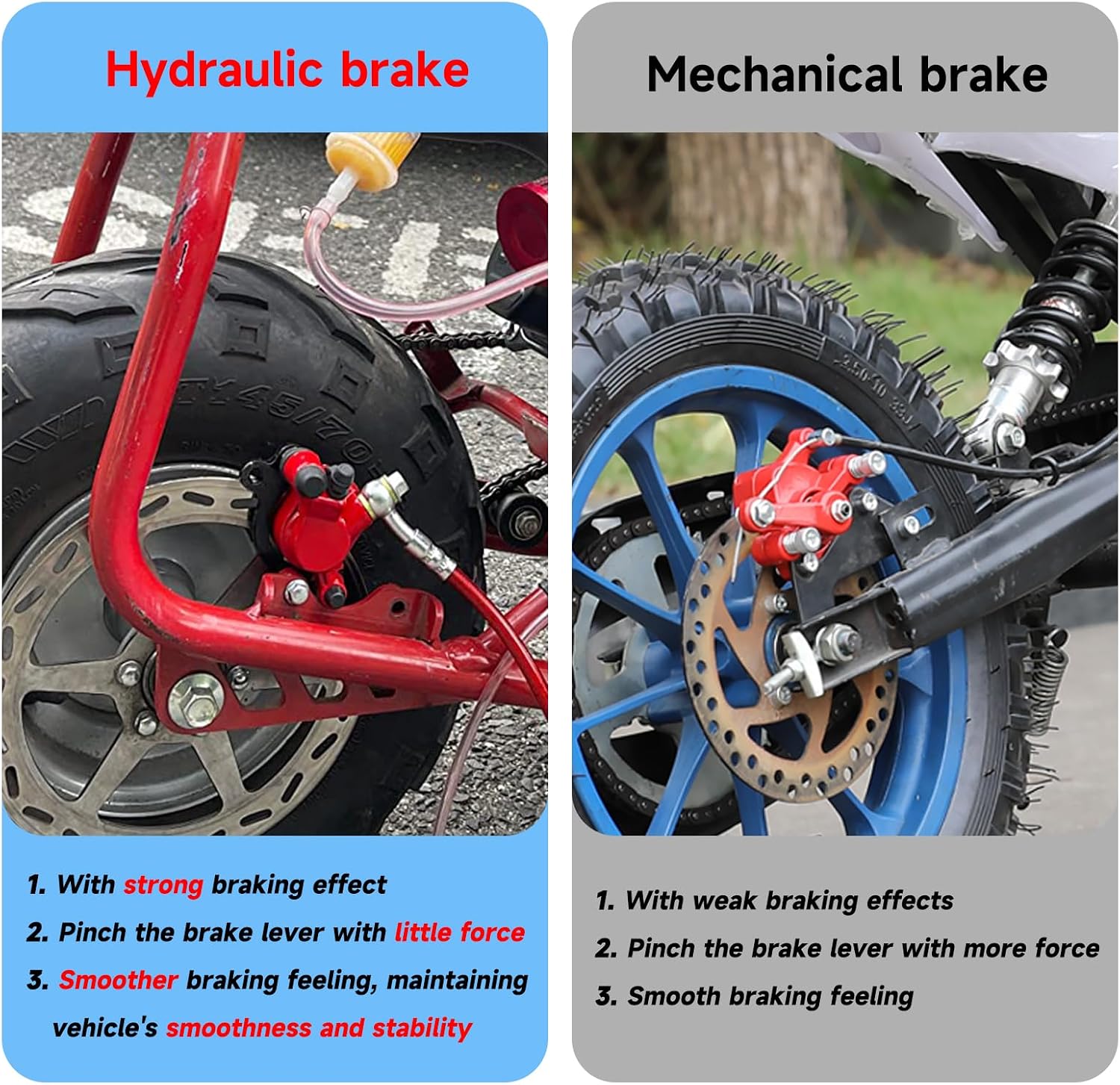 Mini Bike Hydraulic Disc Brake Kit for Baja DB30 with Brake Pad Part | Mini Bike Hydraulic Brake Kit with 180mm Brake