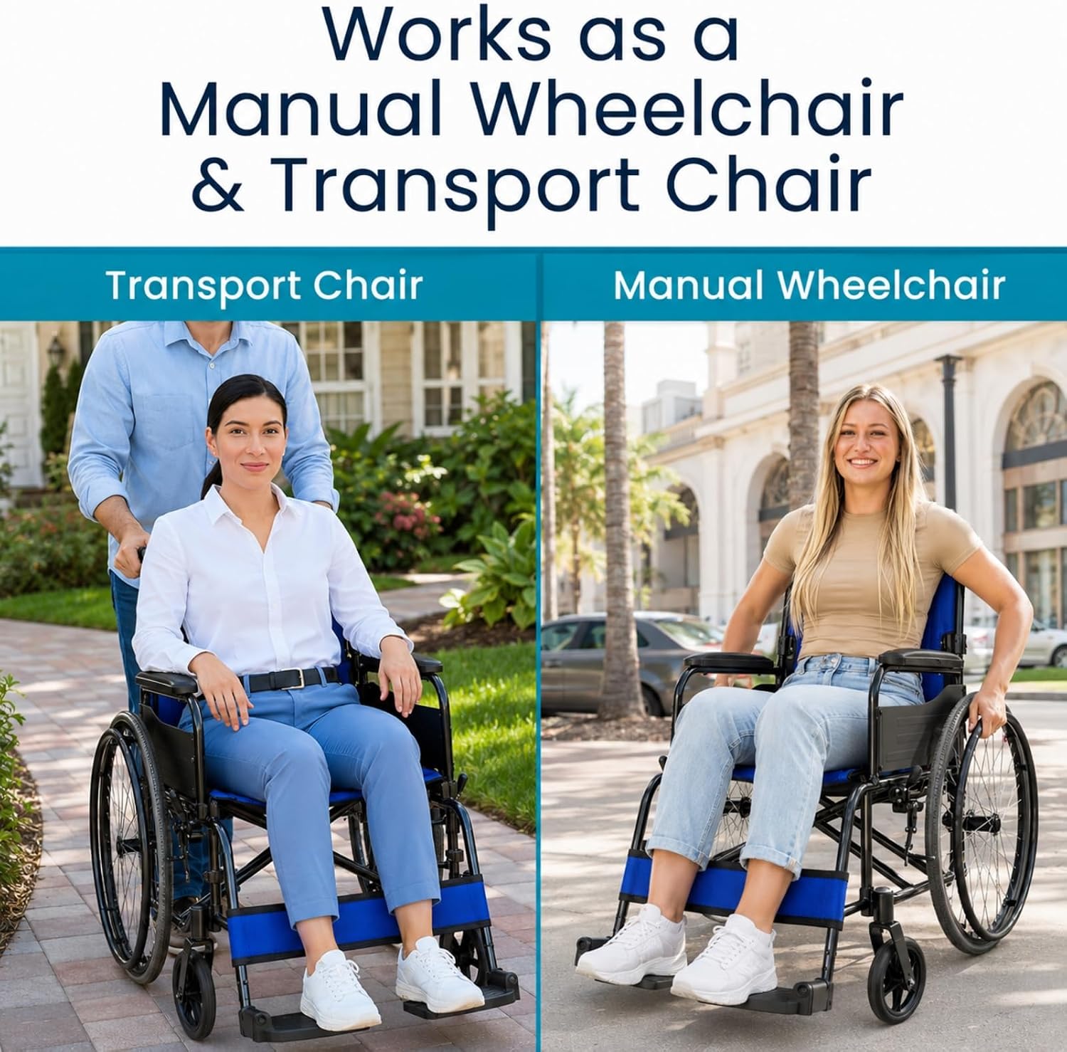 Ultra Lightweight Wheelchair for Adults - Foldable