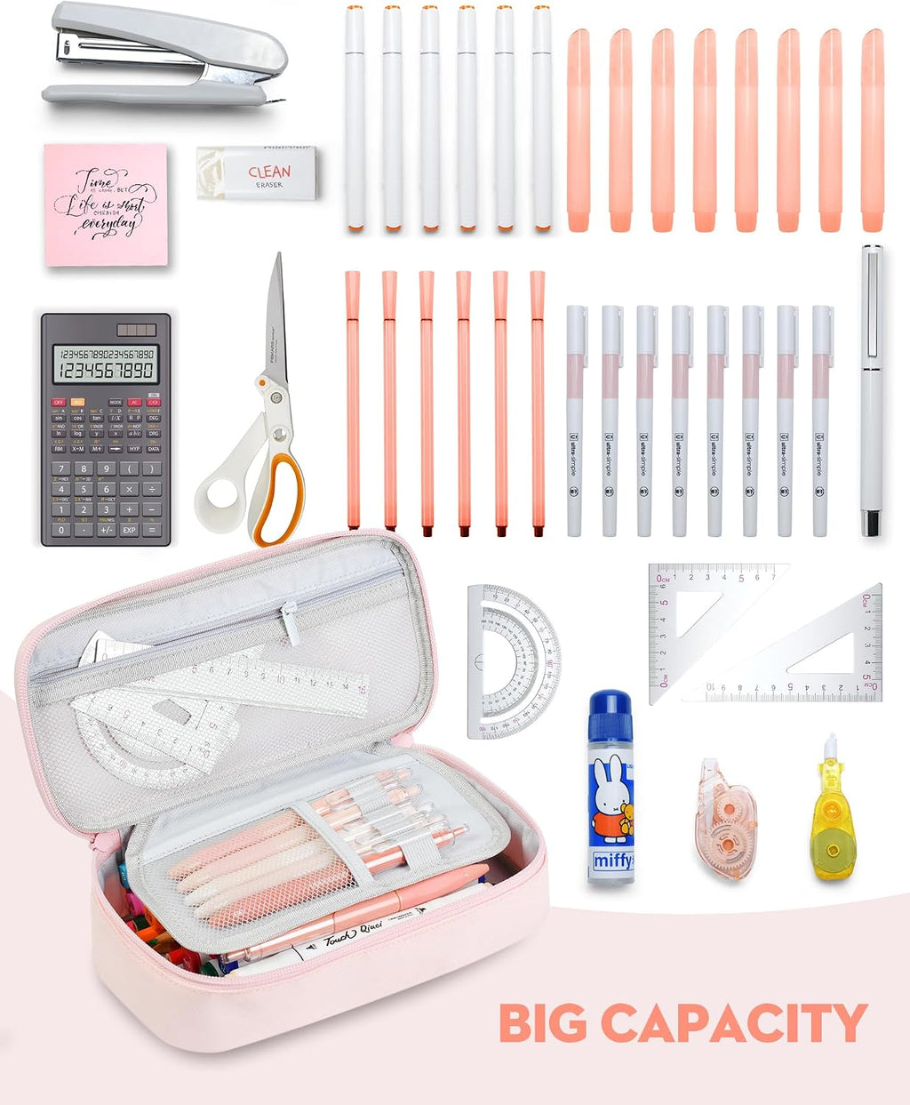 Pencil Case Big Capacity Pencil Pouch Bag Box for Girls Boys Gift | Durable Zipper With Handle, Aesthetic Pen Case