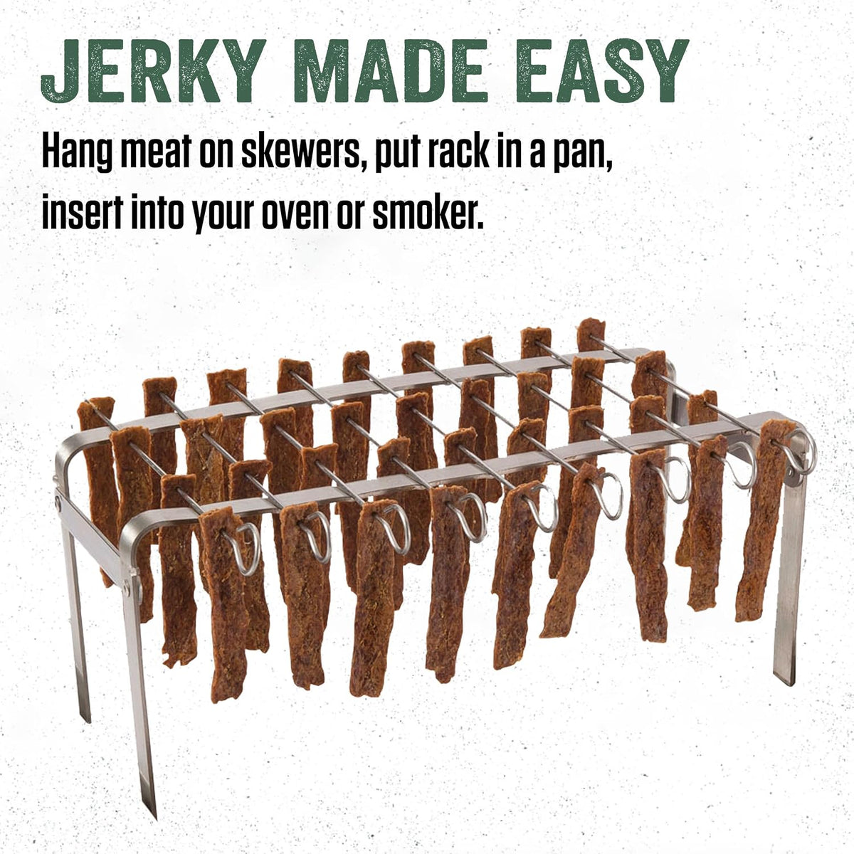 Products Jerky Hanger with 9 Skewers, Backwoods Jerky Seasoning