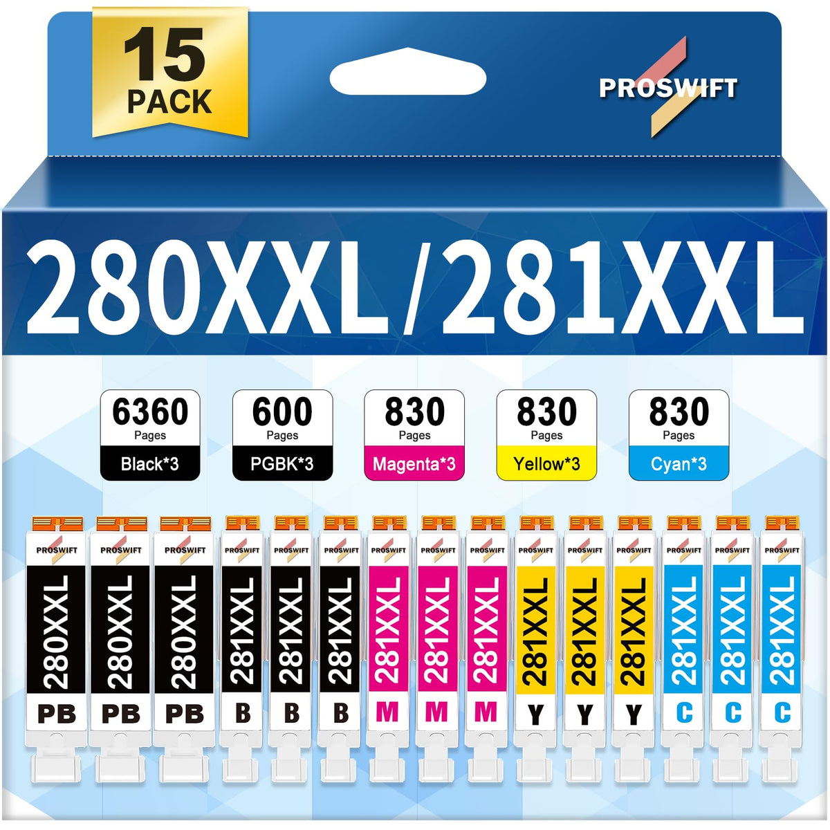PGI-280XXL CLI-281XXL Ink Cartridges Replacement for Canon