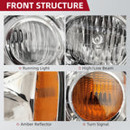 Headlight Compatible with Nissan Frontier 2001-2004, Pair