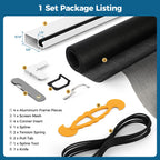 DIY Aluminum Window Screen Frame Kit, 1 Set, 46 in, White