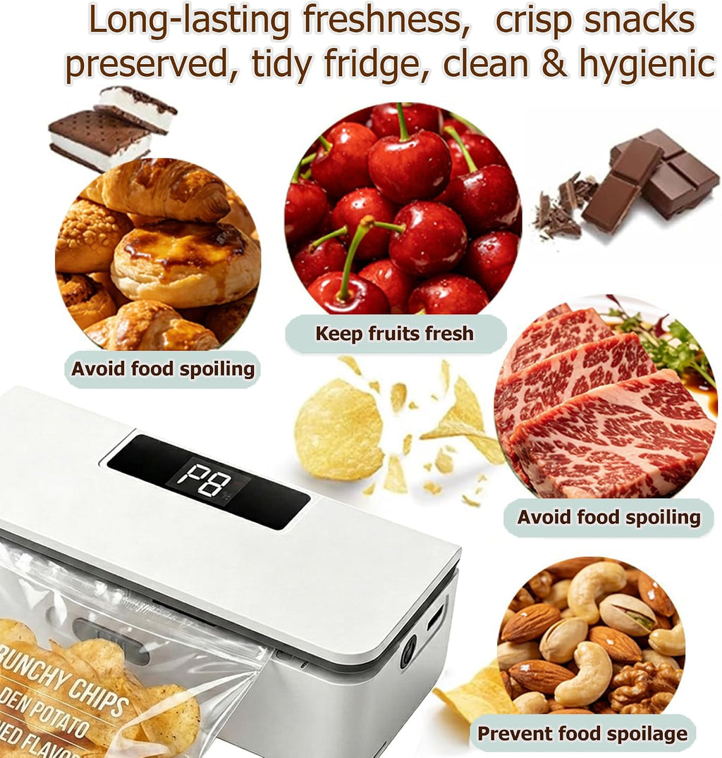 Upgraded 8-Speed Mini Bag Sealer,Portable Mini Heat Sealer with LED Display