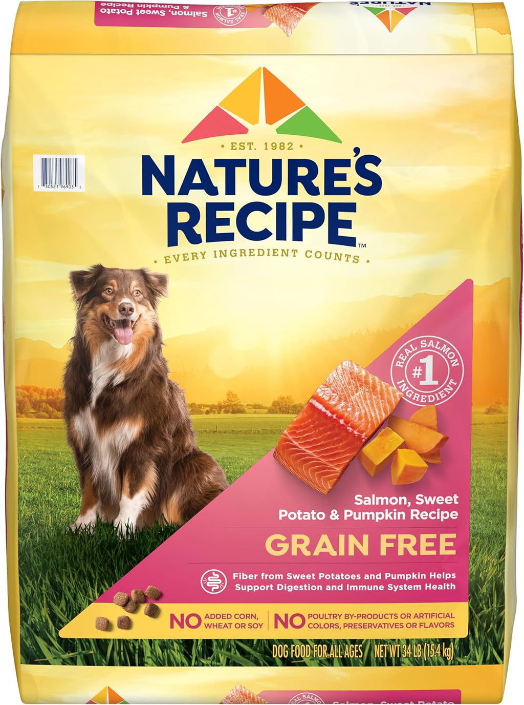 Grain Free Salmon Dry Dog Food, 34 lb. Bag