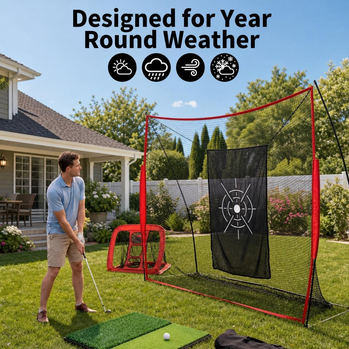 Golf Net, Golf Hitting Net for Backyard Driving Real Golf Balls