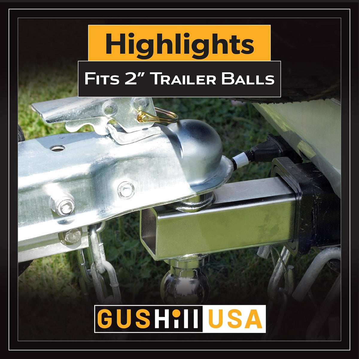 USA GH25138 Trailer Coupler - 2" Ball, 3" Channel