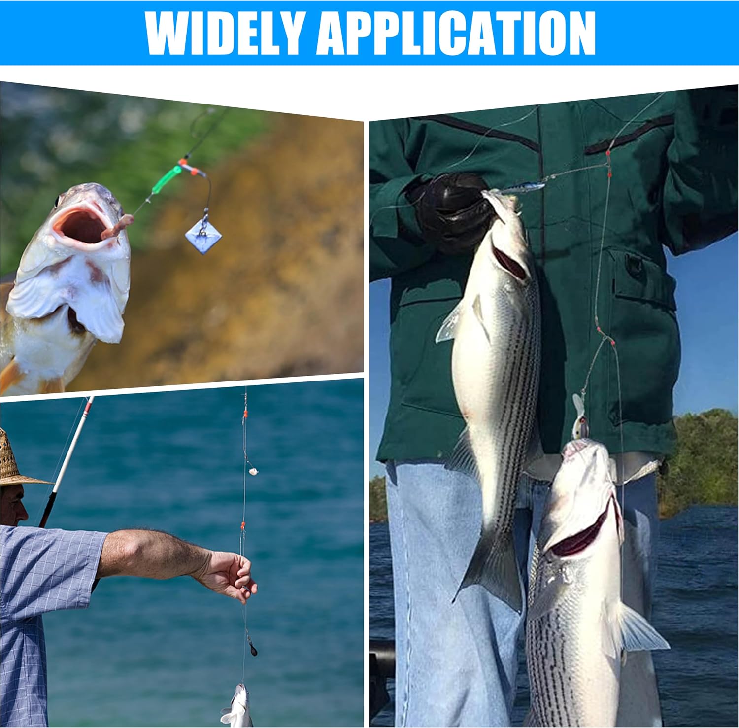 Saltwater Surf Fishing Tackle Kit - Saltwater Surf Fishing Rigs Bottom Rigs Include Fishing Leader Rigs Pyramid