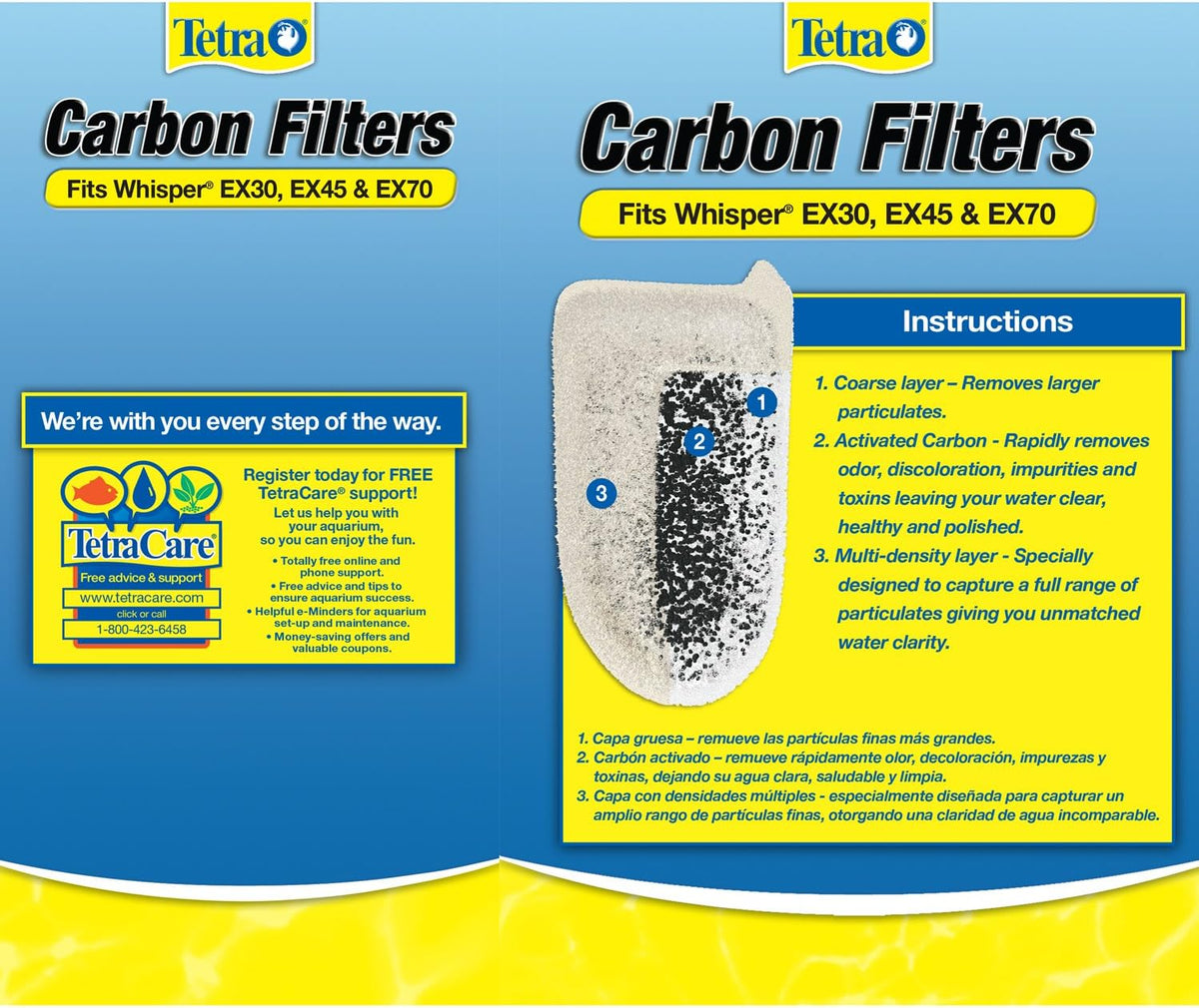 Whisper EX Carbon Large Round Filter Cartridges, 4 Count