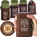 Don’t Die in The Woods – Freakin’ Huge Emergency Blankets [Green] | Ultralight – Waterproof – Extra Large – Space