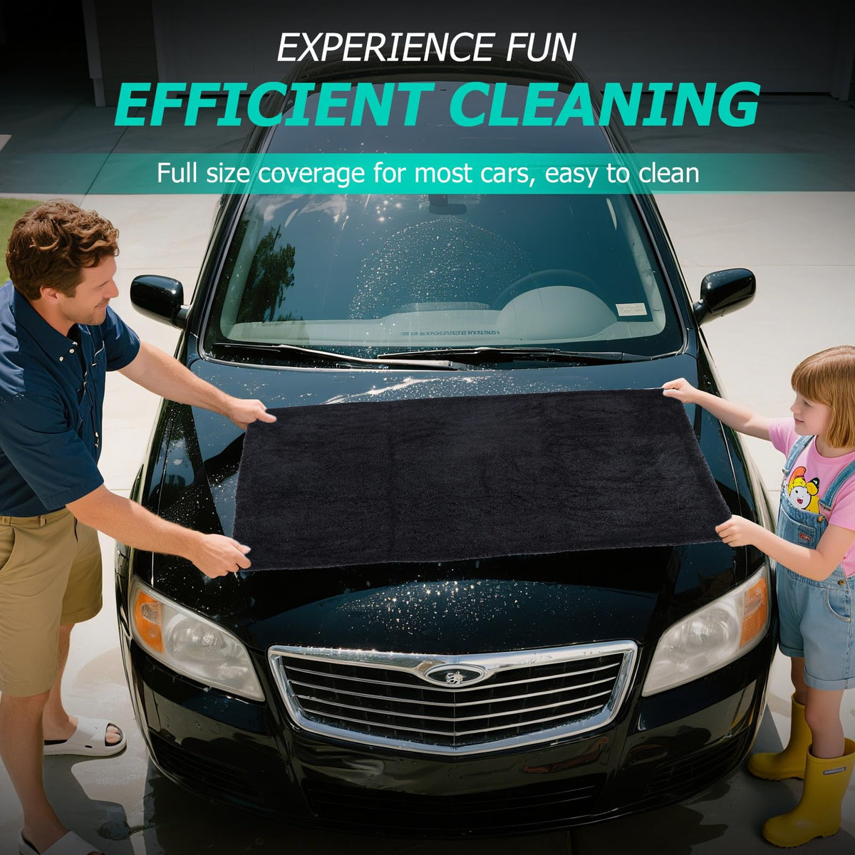 2-Pack 1300GSM Microfiber Car Drying Towel, Ultra-Large & Lint-Free