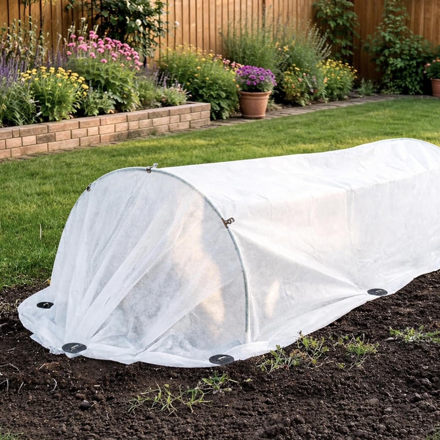 Garden Hoops Kit for Raised Beds, 40pcs Fiberglass Greenhouse Hoops, Row Cover Hoops for Insect Netting Frost Cloth