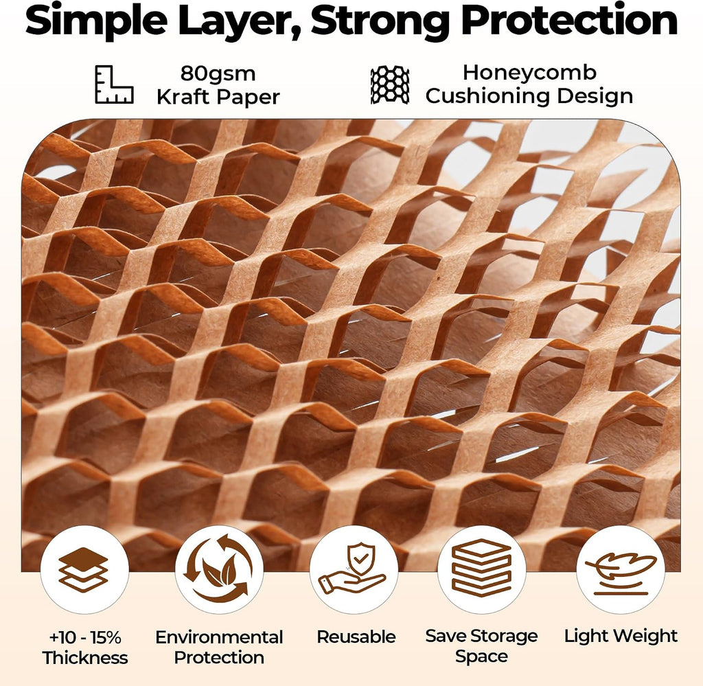 Honeycomb Packing Paper Eco-Friendly: 15" x 200' for Moving Packing