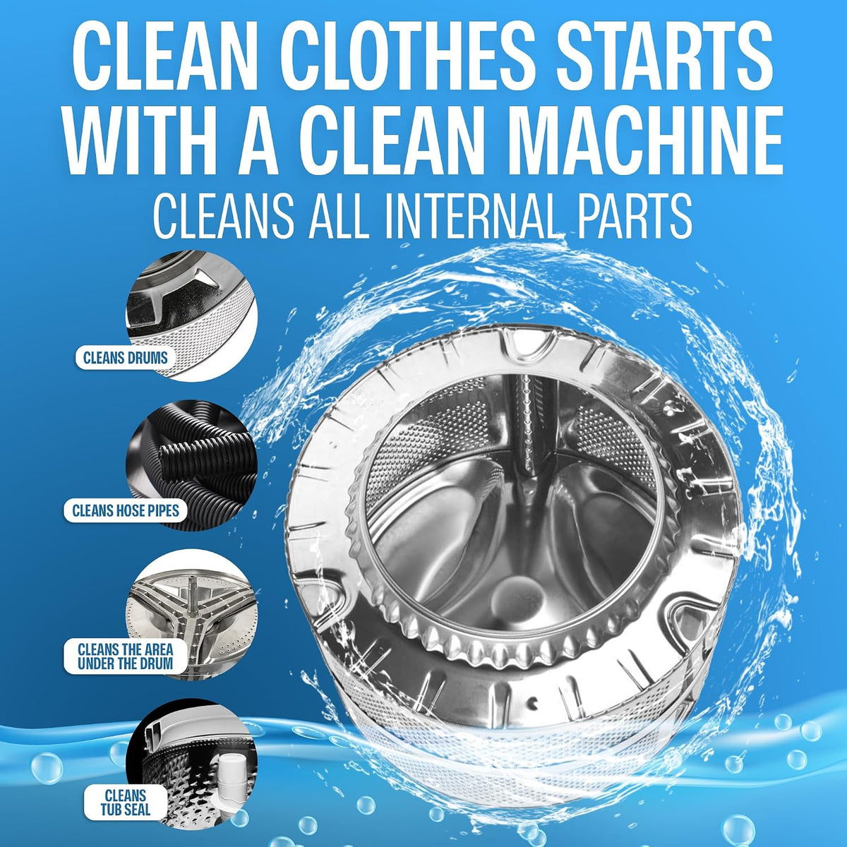 Washing Machine Cleaner Tablets, 24 Count