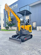 2 Ton Mini Excavator with Kubota Engine, High Horsepower Diesel Compact Crawler Digger for Construction & Farming