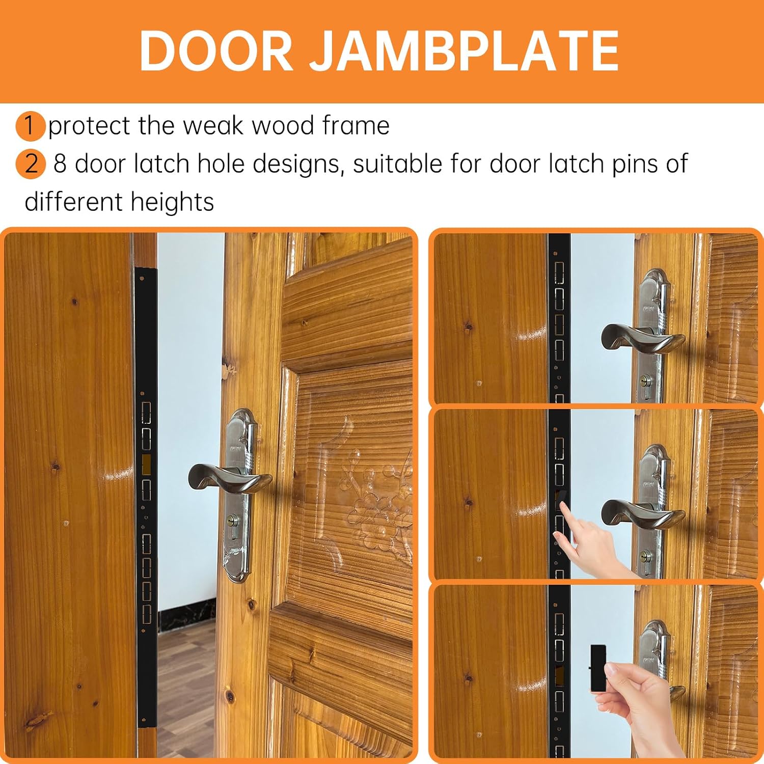 5-Piece Door Reinforcement Set for Jamb,Frame & Hinges Door Lock Security | ,Door Jamb Reinforcement Set,Anti Door
