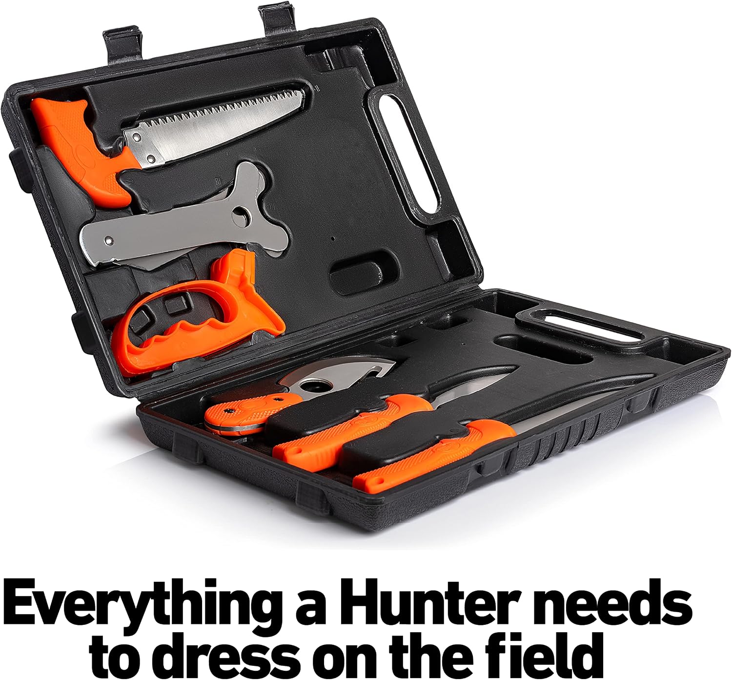 Field Dressing Kit, for Hunters and Fishermen, Portable Game Processing Kit in a Durable Case, 7-Piece