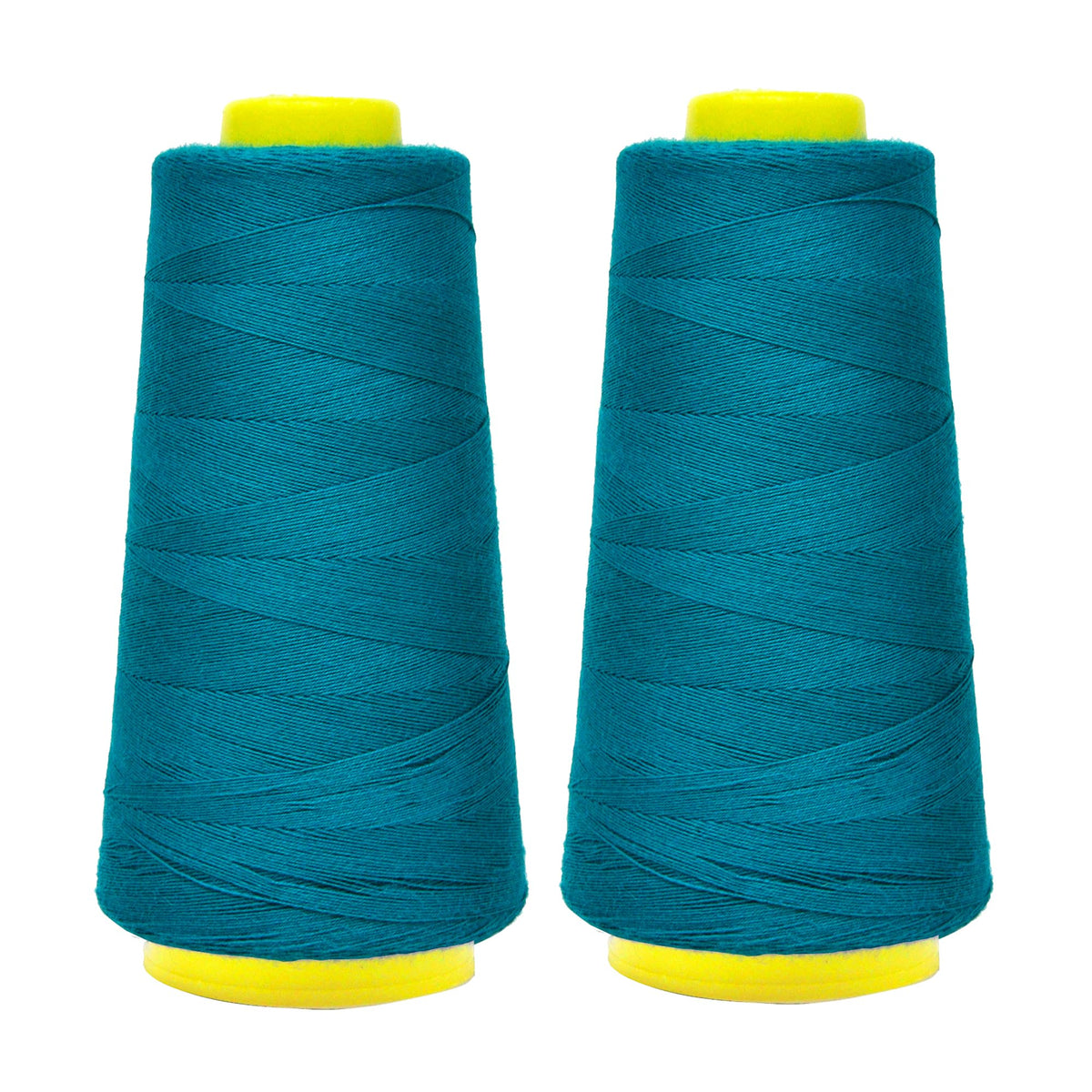 Teal Mercerized Cotton Thread Cones for Sewing Quilting