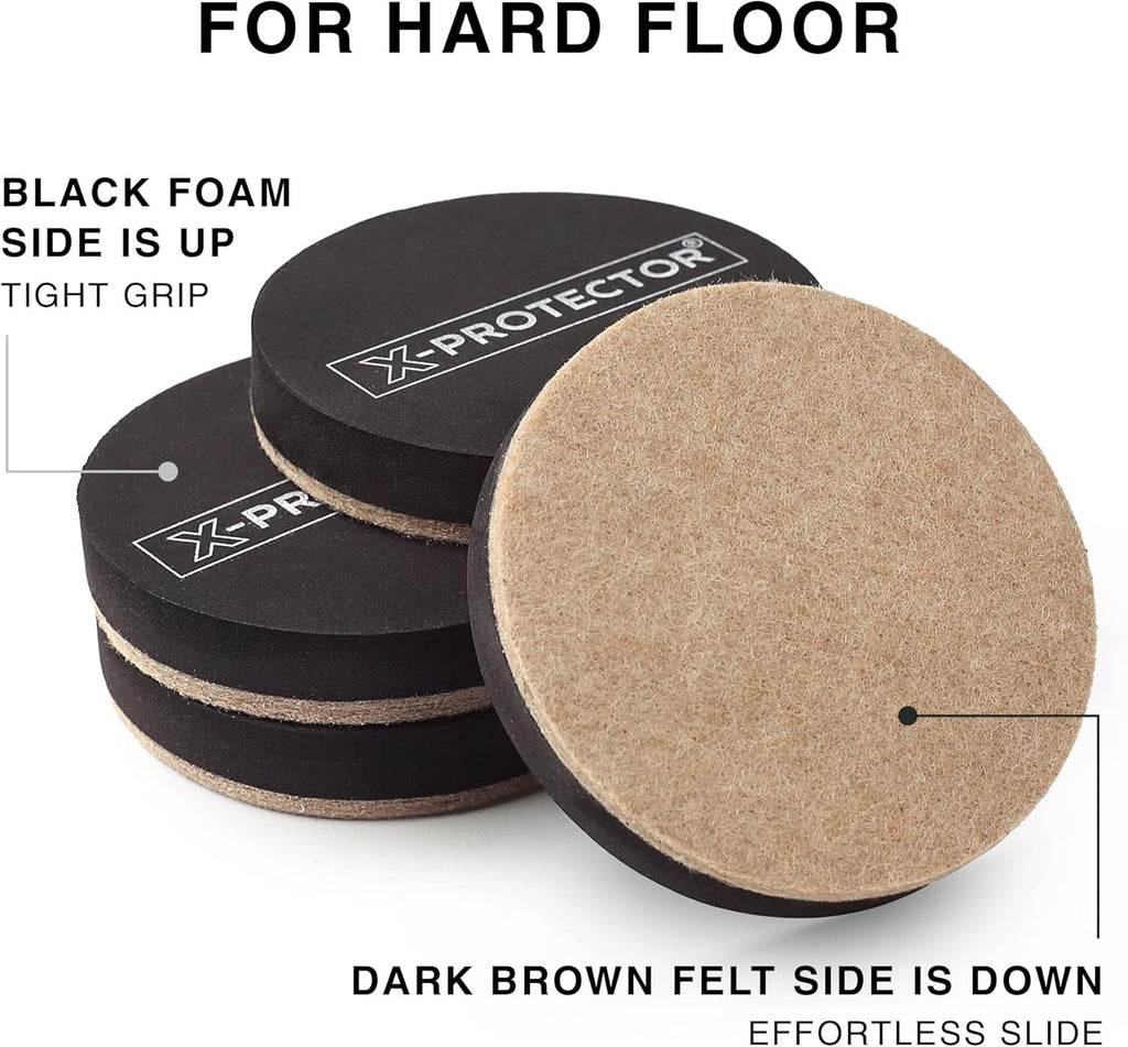 Furniture Sliders X-PROTECTOR 16 PCS – Furniture Sliders Hardwood Floors & Felt Furniture Movers – Moving Pads All