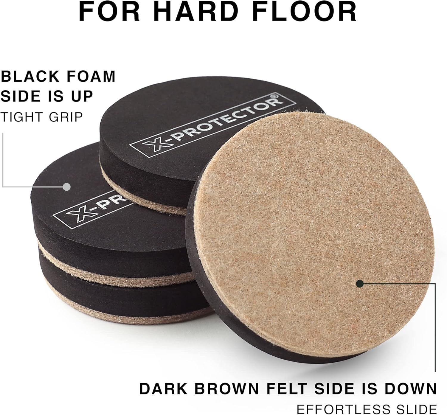 Furniture Sliders X-PROTECTOR 16 PCS – Furniture Sliders Hardwood Floors & Felt Furniture Movers – Moving Pads All