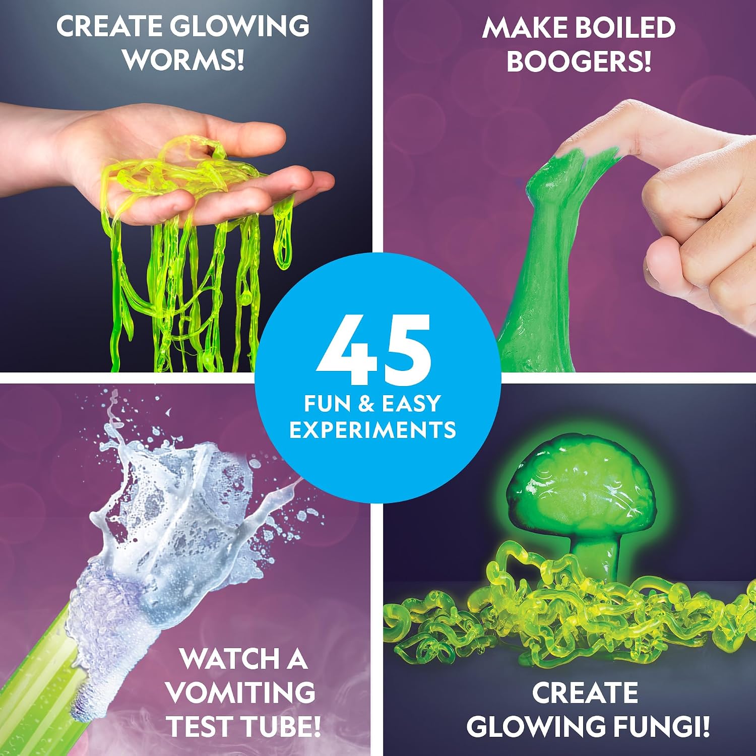 National Geographic Gross Science Kit with 45 Experiments for Kids 8-12 | Brain Dissection, Slime Making, Creepy STEM