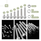 Nuts and Bolts Assortment Kit, 210 pcs, Stainless Steel
