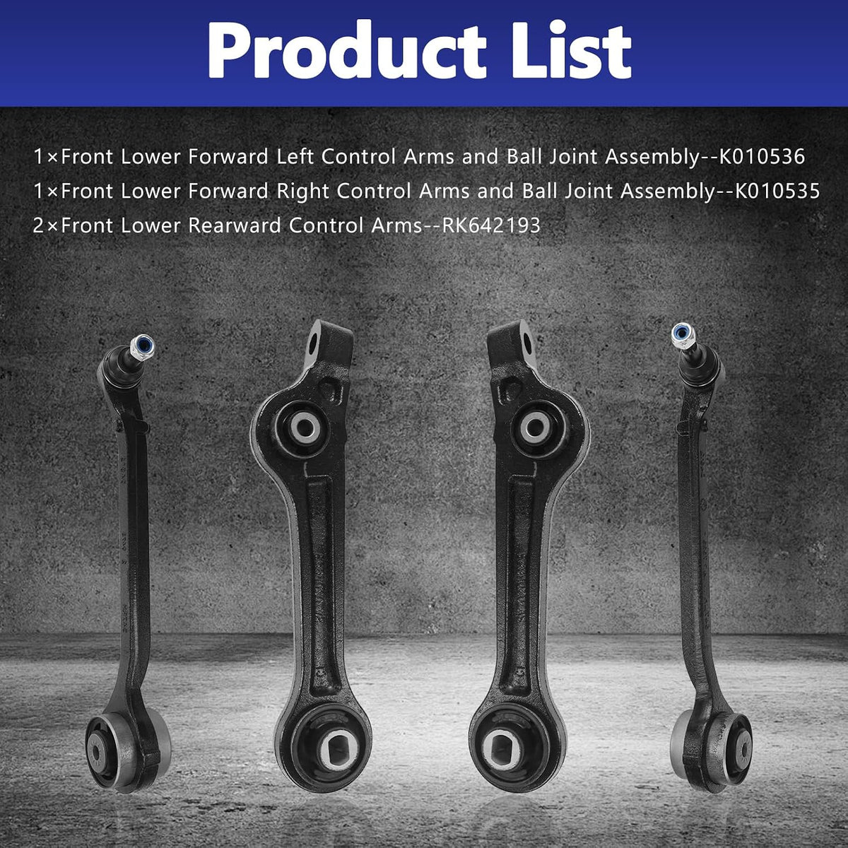 Control Arm, Replacement For Front Lower Control Arm with Ball Joint Suspension Kit Compatible With 2011-2019 Dodge Charger, 2011-2019 Dodge Challenger, 2011-2019 Chrysler 300