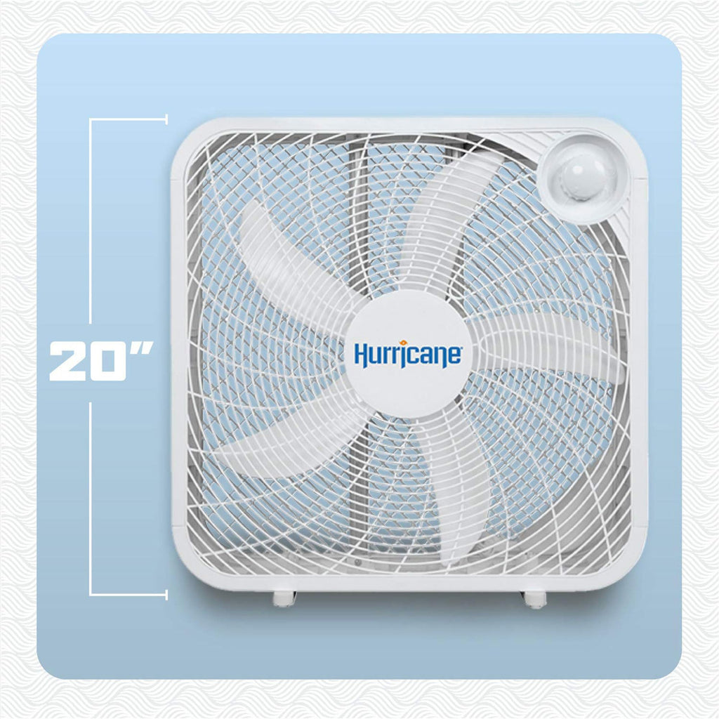 Classic Floor Box Fan with 3 Speed Settings, White - 20in