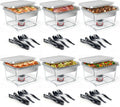 Half Size Disposable Chafing Dish Buffet Set with Fuel, 6 Pack