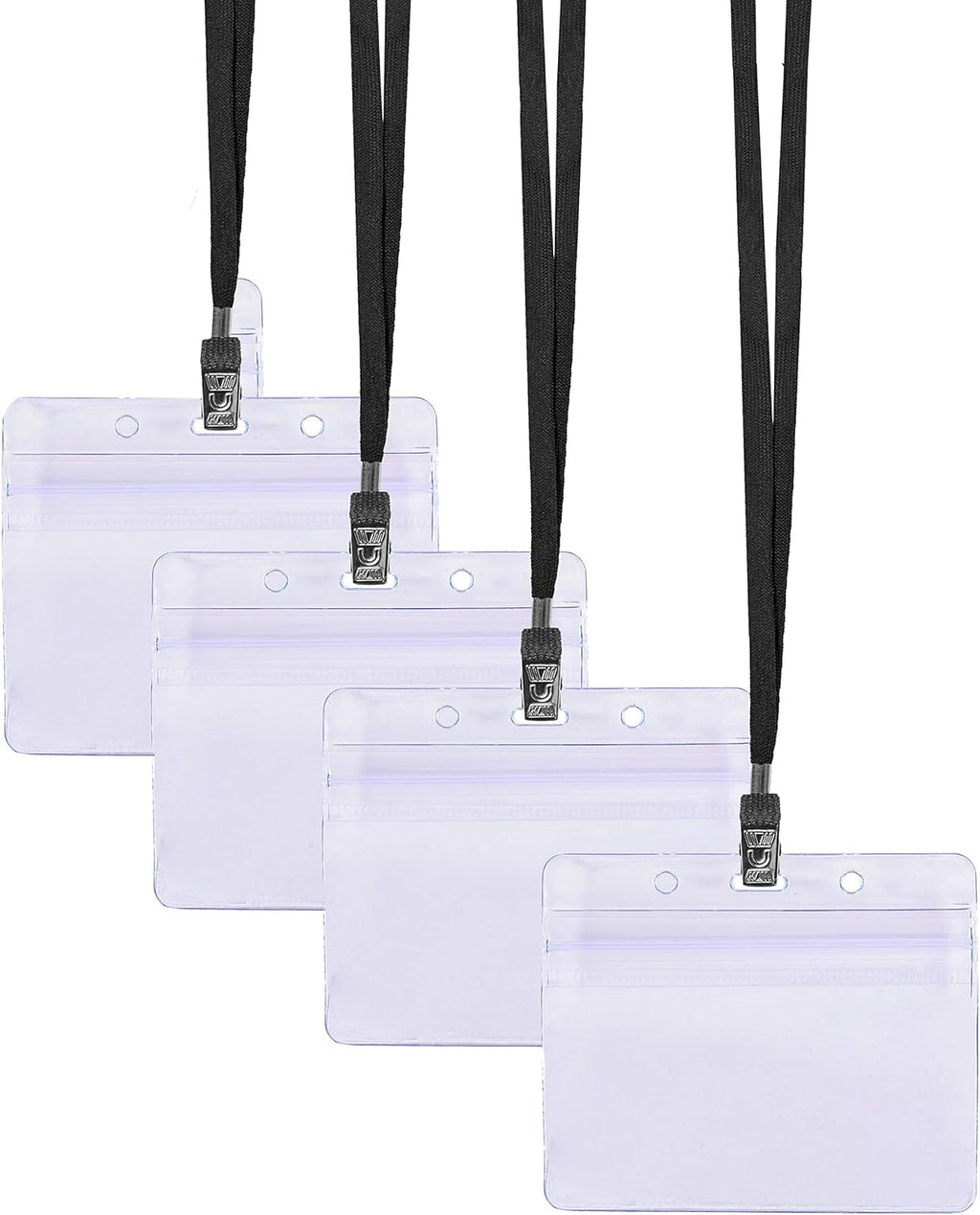 330 pcs Name Tag Holders with Lanyards White Insert Cards Quick Load