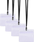 330 pcs Name Tag Holders with Lanyards White Insert Cards Quick Load