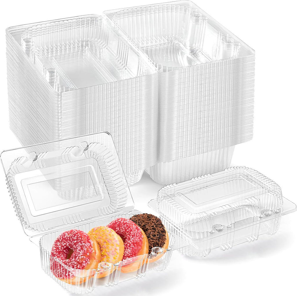 40 Clear Plastic Clamshell Take Out Food Containers with Lids
