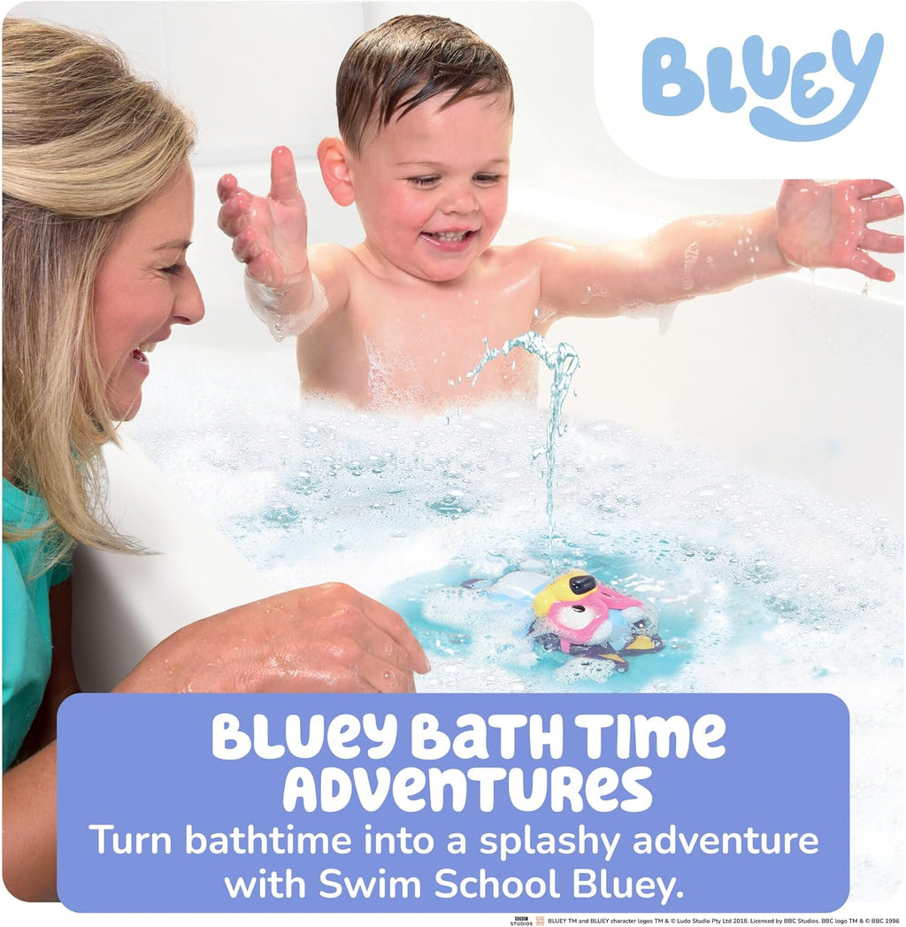 TOMY Toomies Swim School Bluey Water Toy - Floating Fountain Squirt Toy for Bathtub or Pool - Summer Toddler Swimming