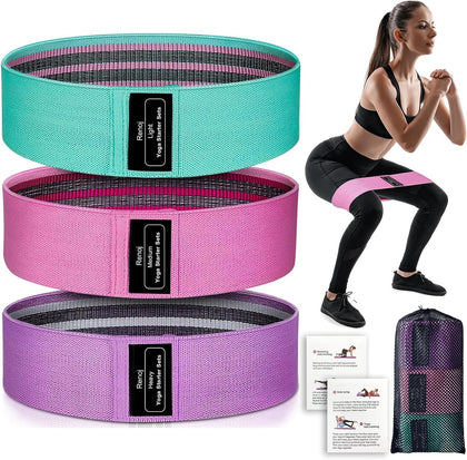 Resistance Bands for Working Out: 3-Set Professional Exercise Bands for Pilates, Yoga, Home Gym, Booty, Leg Training