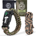 Tactiko Tactical Bracelet & 10' Paracord | Compass, Mini Saw & Fire Starter | Emergency Whistle | Outdoor Essential