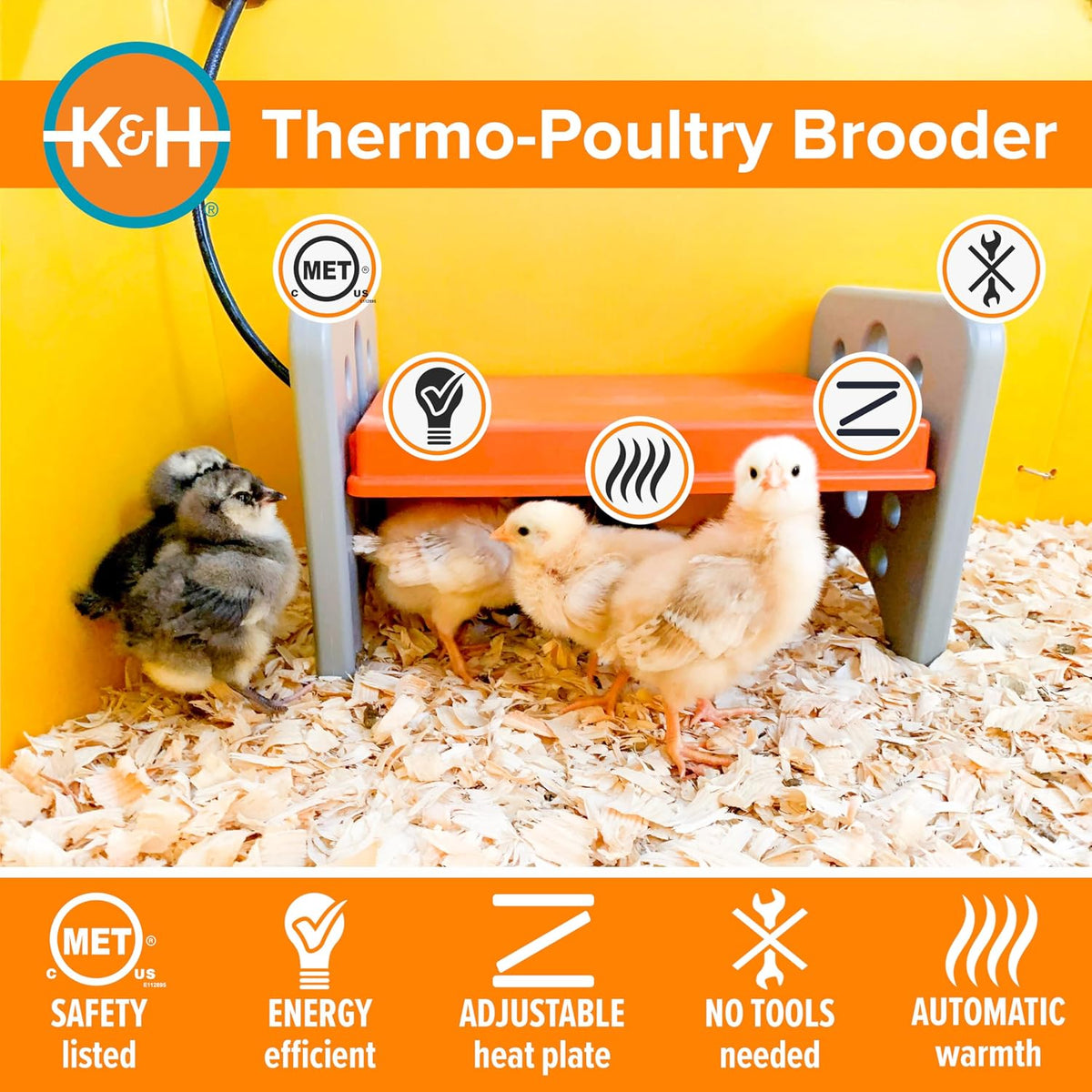 K&H Brooder Plate, Thermo-Poultry Brooder, Safety Listed, Small 25 Watts
