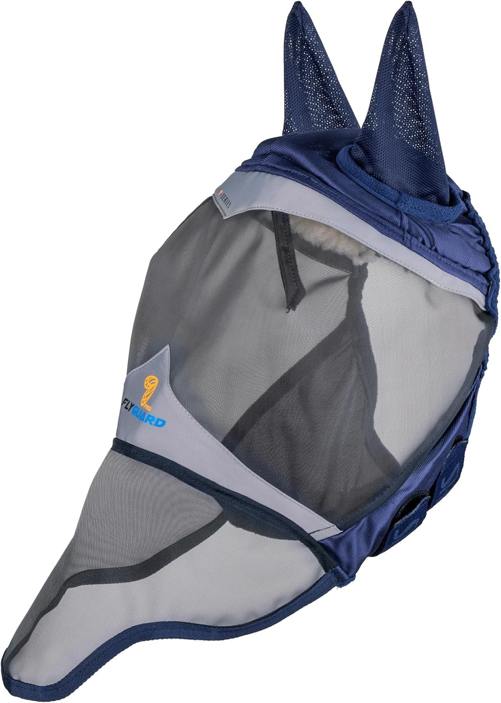 FlyGuard Pro Fine Mesh Fly Mask with UV Protection Navy/Full/Ears and Nose